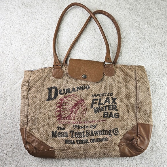 Durango Water Bag Tote Bag Western Aztec Print Purse Shoulder Bag‎ Vintage Lined - Picture 1 of 14